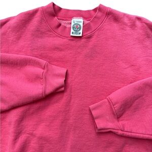 Vintage Munsingwear Pink Soild Heavy Duty‎ Women’s Sweatshirt Size XL Throwback